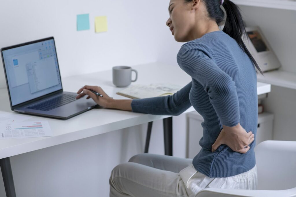 Woman with back pain
